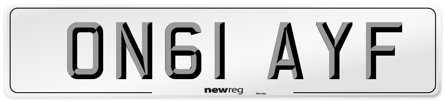 ON61 AYF Number Plate from New Reg